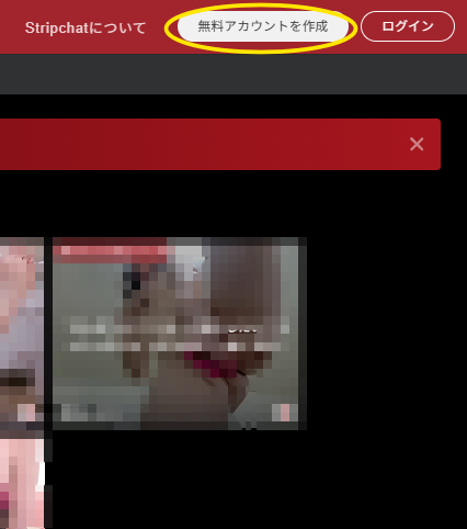 stripchat紹介記事用アカウント作成スクリーンショット