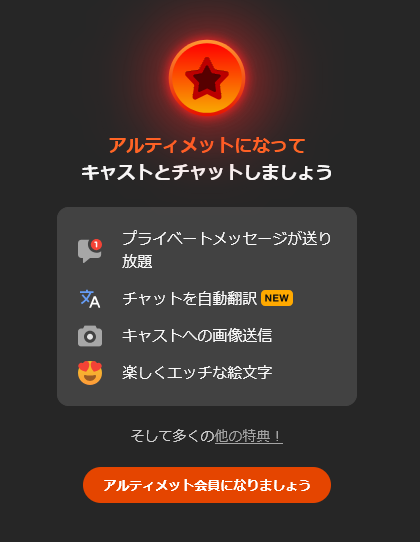 Stripchat(ストリップチャット) Ultimate（アルティメット会員）イメージ画像