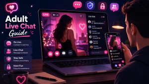 Stripchat beginner's guide – adult live chat interface illustration
